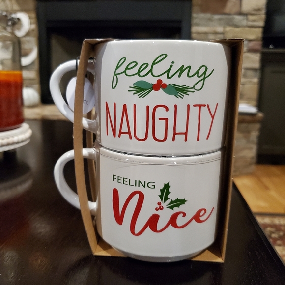 Holiday Feeling Naughty and Nice Mug set - Picture 1 of 2